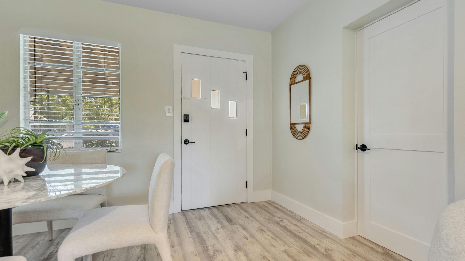 Housekeeper holding clean folded towels